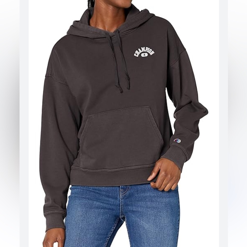 Champion tie-dye brownish black hoodie sweatshirt S